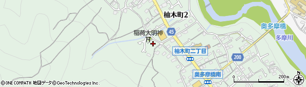 東京都青梅市柚木町周辺の地図