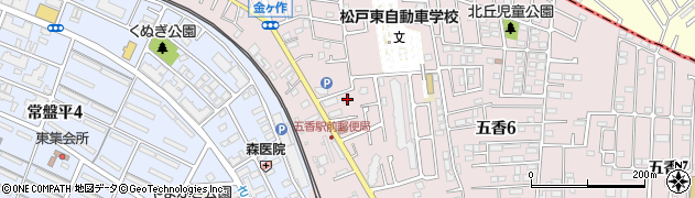 千葉県松戸市金ケ作417周辺の地図
