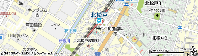 マクドナルド北松戸店周辺の地図