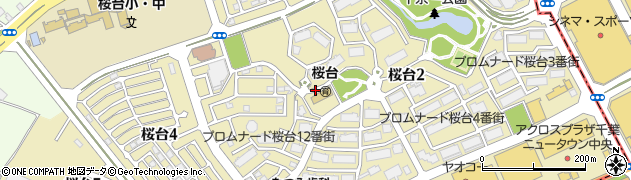千葉県白井市桜台周辺の地図