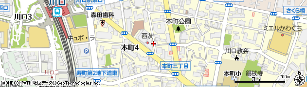 埼玉県川口市本町周辺の地図