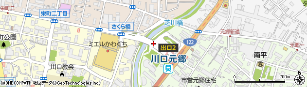 川口元郷駅入口周辺の地図