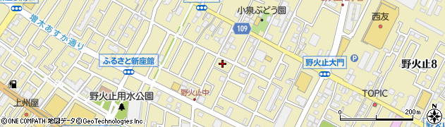 埼玉県新座市野火止7丁目6周辺の地図