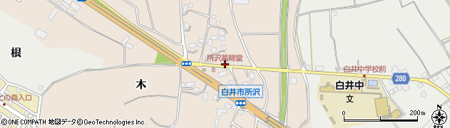 所沢薬師堂周辺の地図