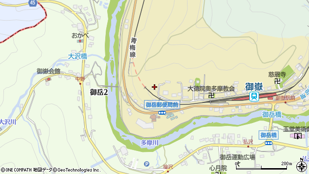〒198-0173 東京都青梅市御岳本町の地図