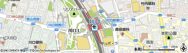 川口駅周辺の地図