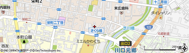 八十二銀行川口支店周辺の地図