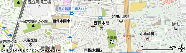 東京都足立区西保木間2丁目17周辺の地図