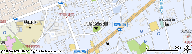 武蔵台西公園周辺の地図