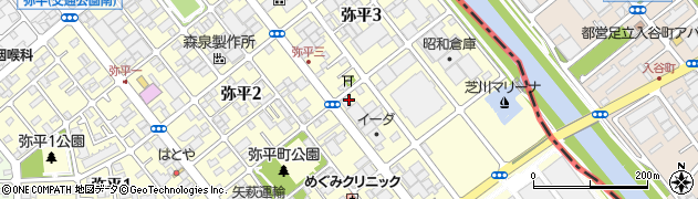 埼玉県川口市弥平周辺の地図