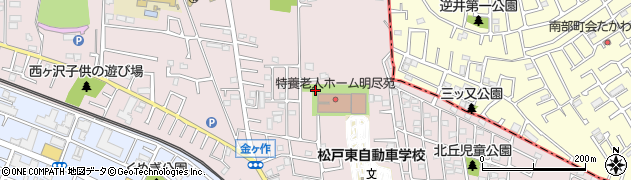 千葉県松戸市金ケ作296周辺の地図