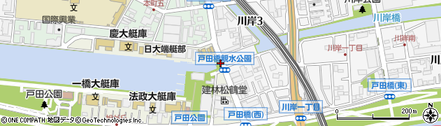 ボートコース入口周辺の地図