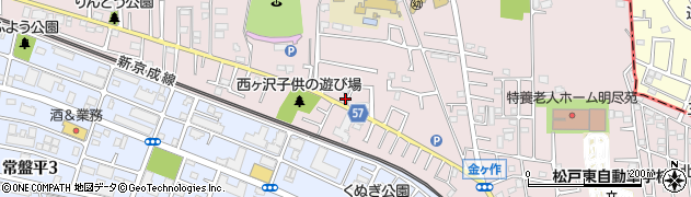 千葉県松戸市金ケ作309-10周辺の地図