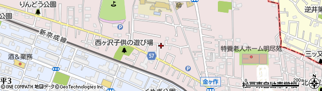 千葉県松戸市金ケ作309周辺の地図