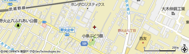埼玉県新座市野火止7丁目周辺の地図