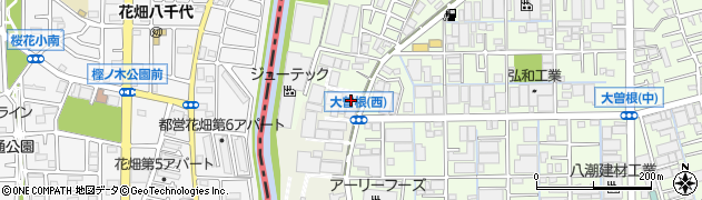埼玉県八潮市大曽根2042周辺の地図