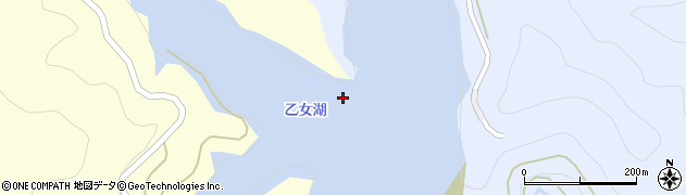 乙女湖周辺の地図