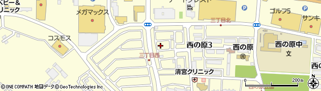 千葉県印西市西の原周辺の地図
