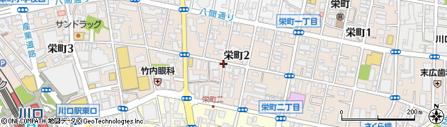 埼玉県川口市栄町周辺の地図