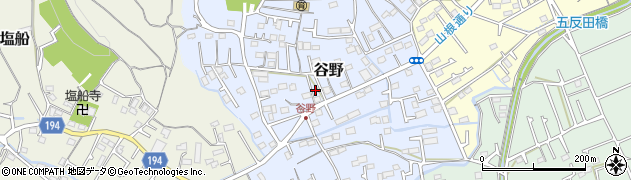 東京都青梅市谷野92周辺の地図