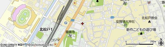 松戸新作郵便局 ＡＴＭ周辺の地図