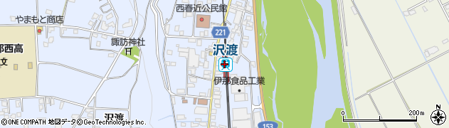 沢渡駅周辺の地図