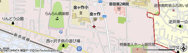 千葉県松戸市金ケ作304-55周辺の地図