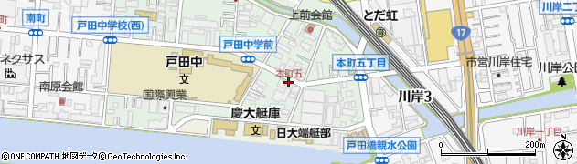 本町五周辺の地図