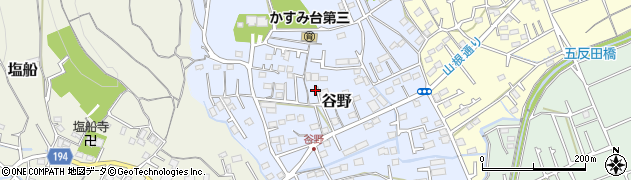 東京都青梅市谷野周辺の地図