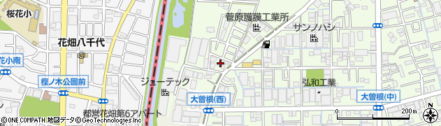 埼玉県八潮市大曽根2053周辺の地図