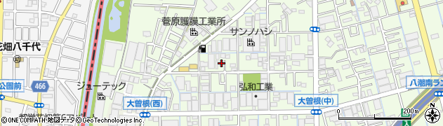 埼玉県八潮市大曽根1254-2周辺の地図