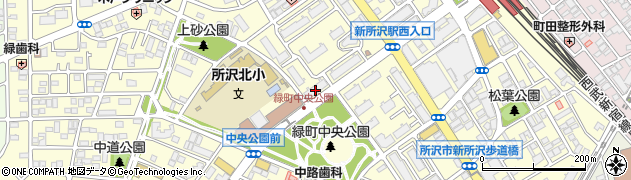 新所沢郵便局周辺の地図