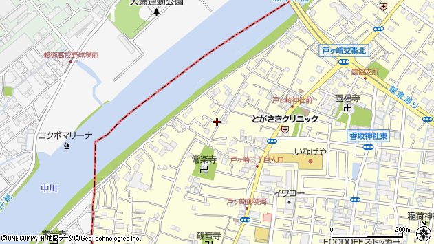 〒341-0044 埼玉県三郷市戸ケ崎の地図
