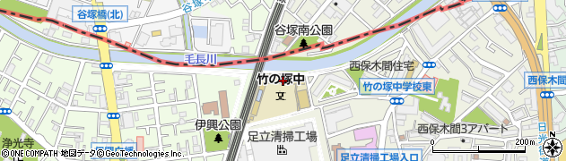 足立区立竹の塚中学校周辺の地図
