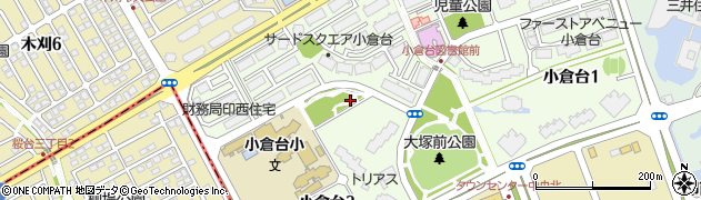小倉台西街区公園周辺の地図