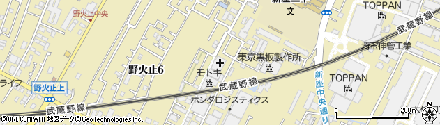 埼玉県新座市野火止7丁目14周辺の地図