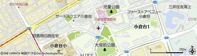 千葉県印西市小倉台周辺の地図