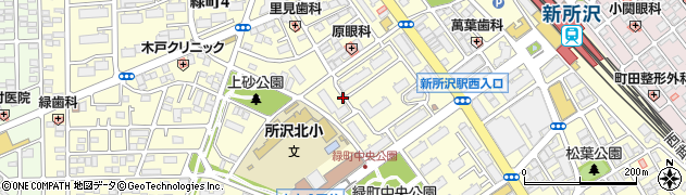 埼玉県所沢市緑町周辺の地図