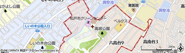 千葉県松戸市高柳周辺の地図