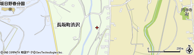 山梨県北杜市長坂町渋沢周辺の地図