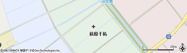 千葉県印西市萩原干拓周辺の地図