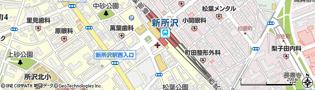 みずほ銀行新所沢支店 ＡＴＭ周辺の地図