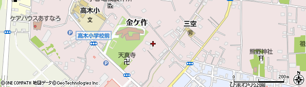 千葉県松戸市金ケ作100周辺の地図