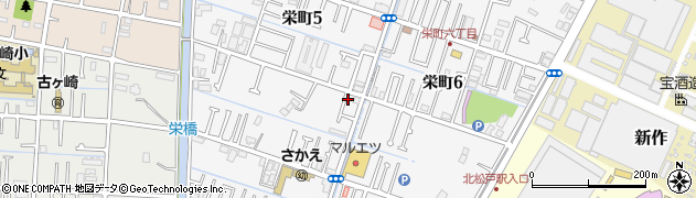 千葉県松戸市栄町周辺の地図
