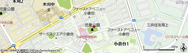 小倉台東児童公園周辺の地図