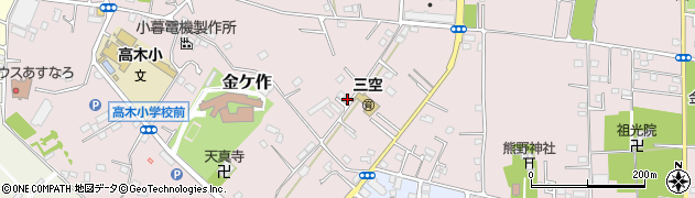 千葉県松戸市金ケ作214周辺の地図