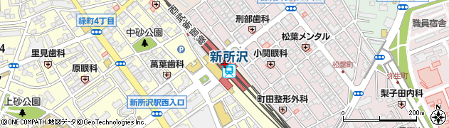 埼玉県所沢市周辺の地図