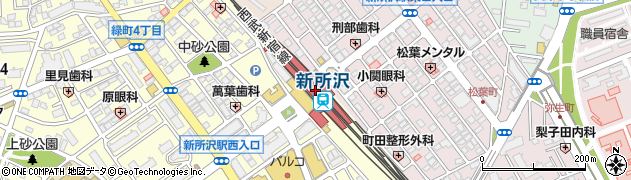 新所沢駅周辺の地図