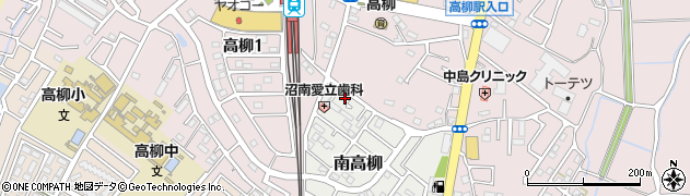 千葉県柏市南高柳1-4周辺の地図