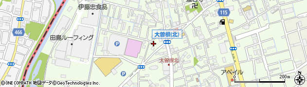 埼玉県八潮市大曽根1121周辺の地図